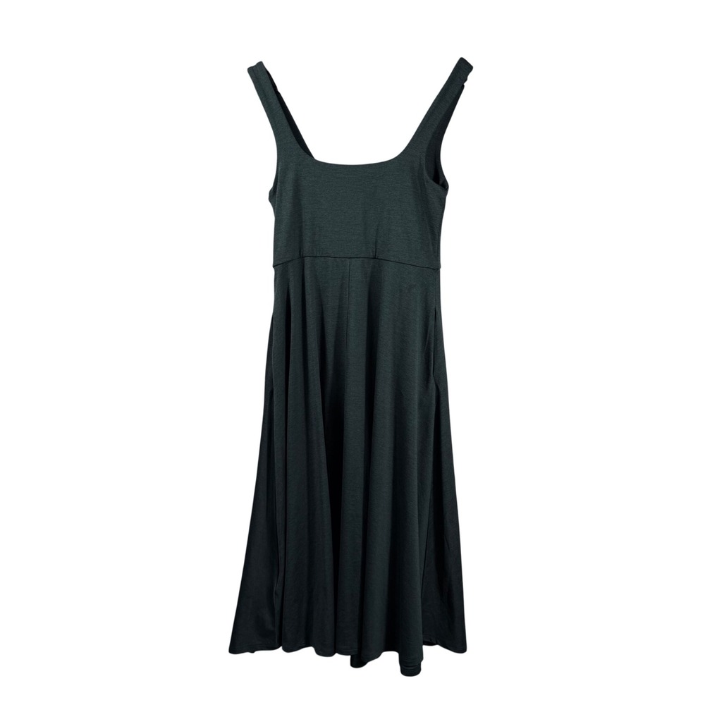 Quince Flowknit Breeze Fit & Flare Dress - Heather Green - Small - NWT - Picture 10 of 12